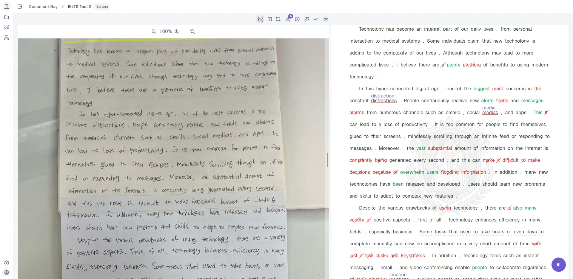 Snapgrade import flow showing paste, file upload, and OCR options